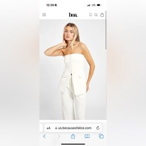 Because of Alice strapless peplum bodice